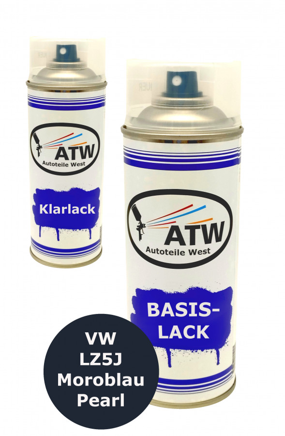 Autolack für VW LZ5J Moroblau Pearl+400ml Klarlack Set